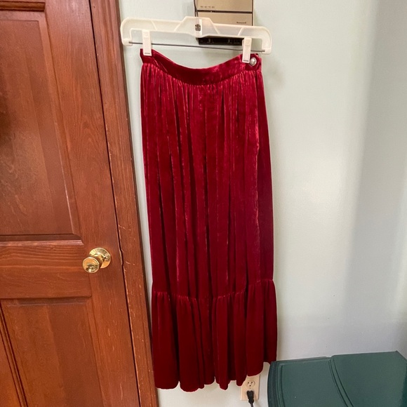 Women's Ralph Lauren Vintage Pleated Crushed Velvet Skirt NWT - Picture 3 of 14